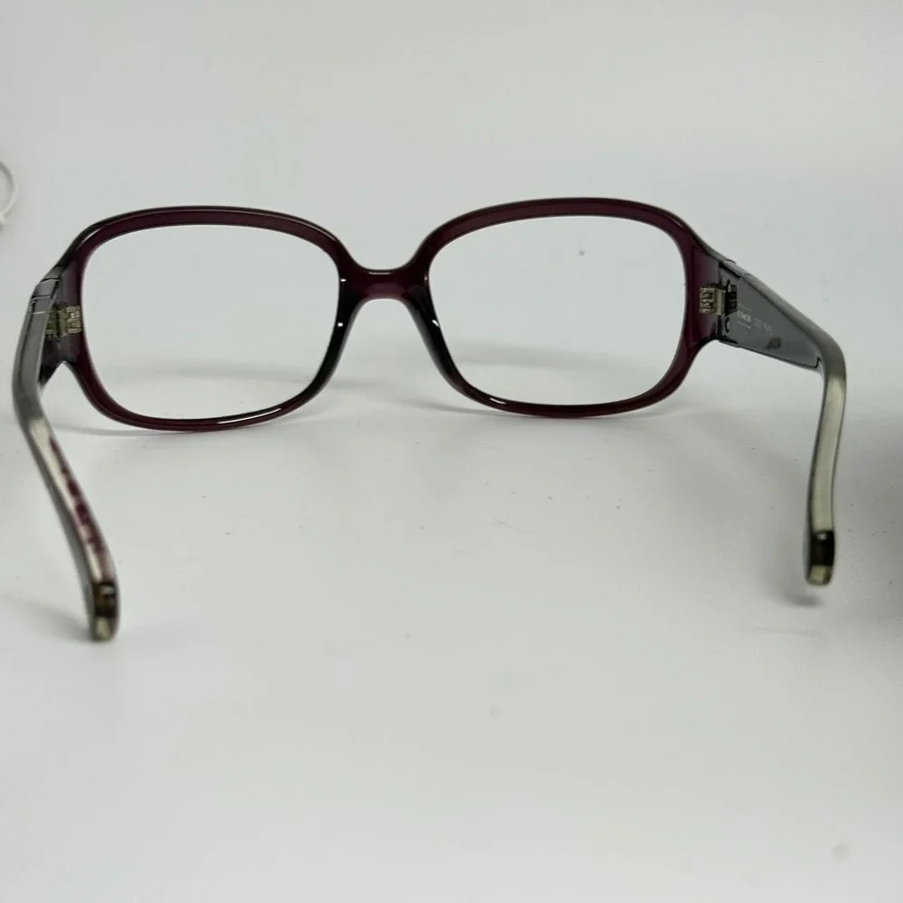 Coach S3002 Purple Signature Monogram Rectangular Eyeglasses Frames 125